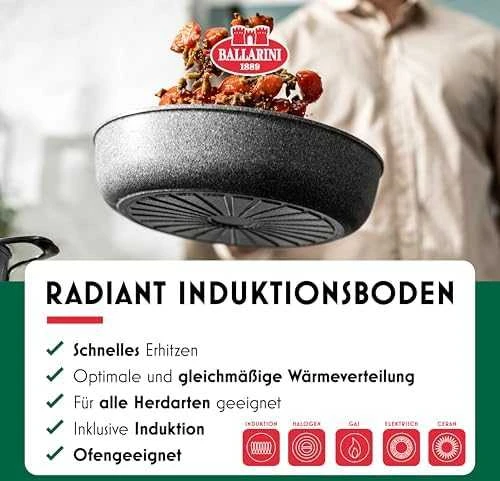 Ballarini Sauté pan + lid, 28 cm