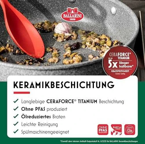 Ballarini Sauté pan + lid, 28 cm