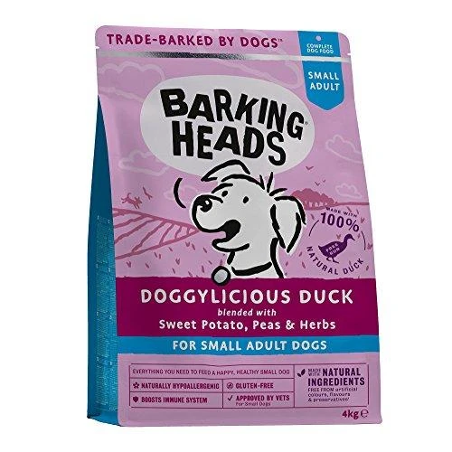 Barking Heads Tiny Paws Quackers Grain Free sausas maistas mažų veislių šunims 1,5kg