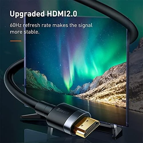 Kabelis Baseus Cafule 4K HDMI - HDMI 3m Juodas