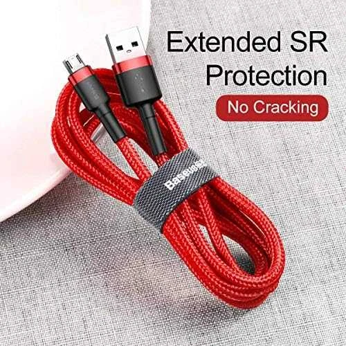 Baseus Cafule Micro USB kabelis 1.5A 2m - Raudonas