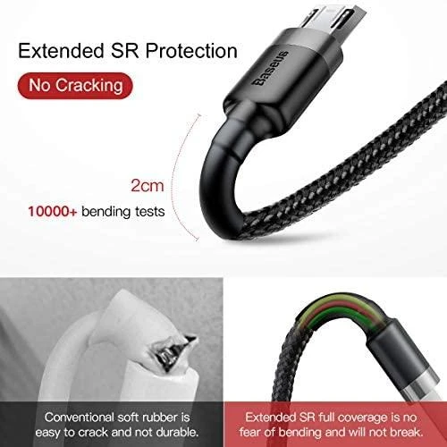 Baseus USB micro kab. Cafule CAMKLF-BG1 Juodas