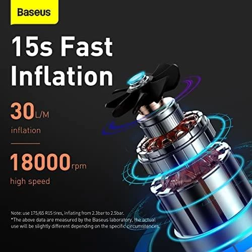 Automobilinis oro kompresorius Baseus Super Mini Inflator Pump CRCQ000001