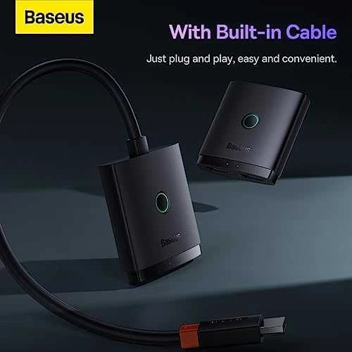 Baseus HDMI jungiklis su integruotu laidu