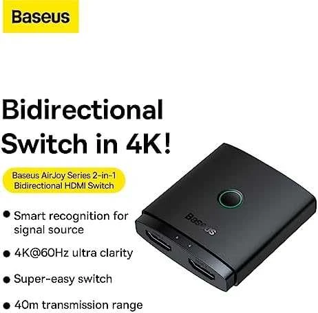 HDMI Switch Baseus Cluster Juodas