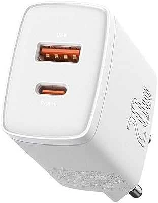 Baseus Kompaktiškas sieninis greitasis įkroviklis USB-C 20W, Juodos spalvos (CCXJ-B01)