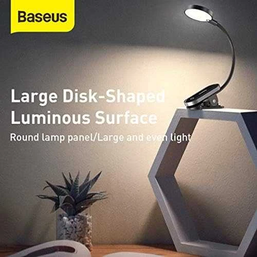 Baseus Prisegama skaitymo LED lempa, įkraunama USB, 3W, neutraliai balta
