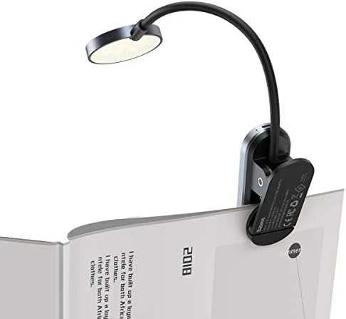 Baseus Prisegama skaitymo LED lempa, įkraunama USB, 3W, neutraliai balta