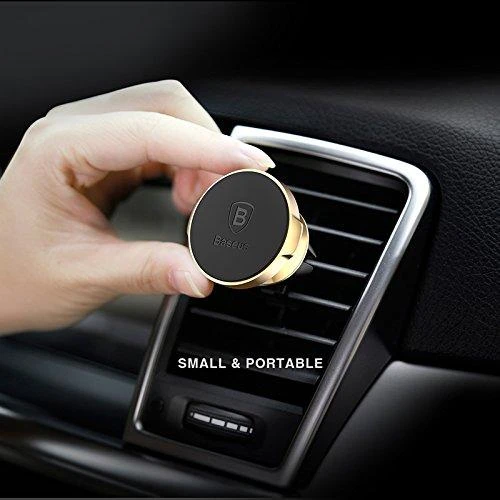 Automobilinis Baseus magnetinis telefono laikiklis į groteles - Auksinis