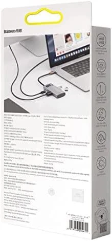 Jungčių stotelė / adapteris USB C kištukas - 4 rūšių jungtys Metal Gleam BASEUS