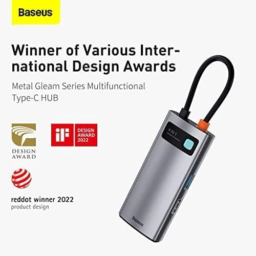 Jungčių stotelė / adapteris USB C kištukas - 4 rūšių jungtys Metal Gleam BASEUS