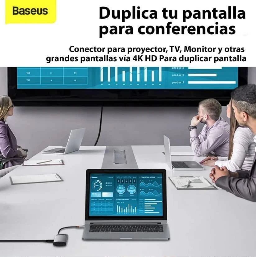 Jungčių stotelė / adapteris USB C kištukas - 4 rūšių jungtys Metal Gleam BASEUS