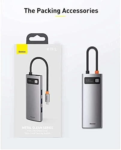 Jungčių stotelė / adapteris USB C kištukas - 4 rūšių jungtys Metal Gleam BASEUS