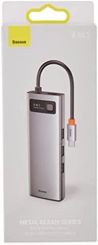 Baseus 9in1 USB-C šakotuvas metaliniame korpuse