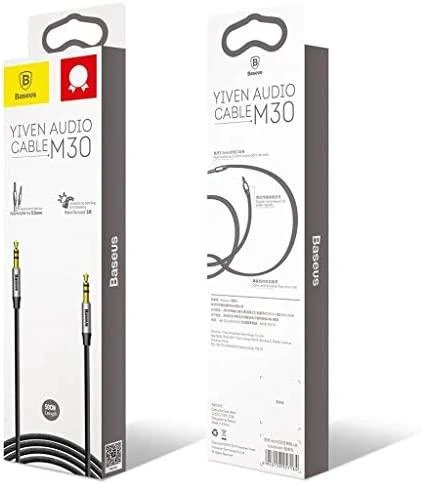 Baseus Yiven Audio Cable 3.5 male Audio M30 1.5 (Juodas)