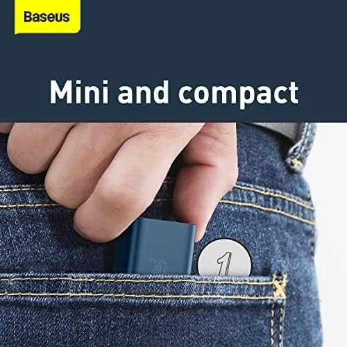 Baseus Super Si 1C 20W greitas sieninis įkroviklis su 1m USB-C - Lightning kabeliu - Mėlynas