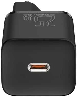 Baseus Super Si greitas įkroviklis 1C 25W su USB-C į USB-C kabeliu 1m - Baltas