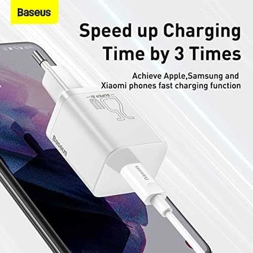 Baseus Super Si įkroviklis 1C 25W baltas