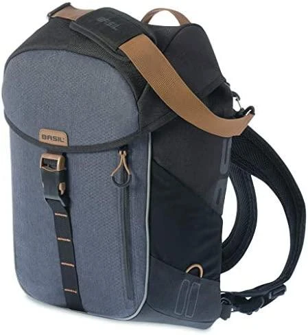 Basil Travel Pouch Single MILES DAYPACK 14L kuprinė, tvirtinimas kabliu, vandeniui atsparus poliesteris, tamsiai mėlynas (BAS-17665)
