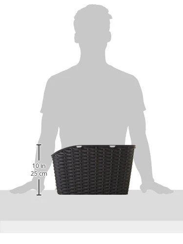 Luggage rack basket BASIL Weave WP, juodas