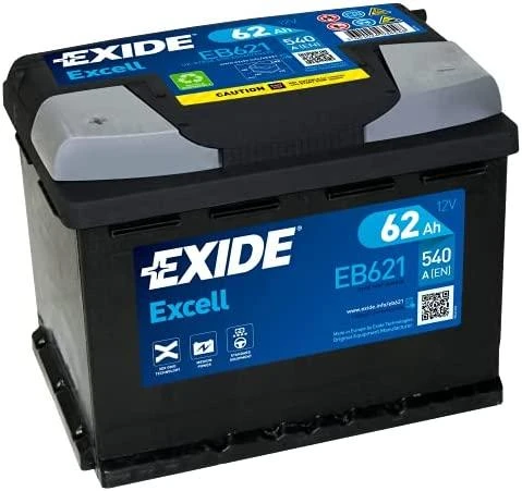 Exide Excell 62Ah akumuliatorius su mėlyna etikete