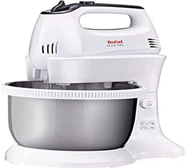 Virtuvinis kombainas TEFAL HT312138 Quickmix | Hand Mixer | 300 W | Greičių skaičius 5 | Turbo mode | Baltas/Nerūdijantis plienas