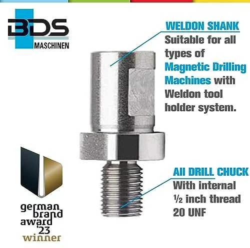 Grąžtas Adapteris griebtuvui BDS 1/2"