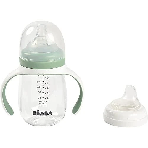 BEABA MOKOMASIS BUTELIUKAS-GERTUVĖ 2IN1, 210 ML, SAGE Žalias