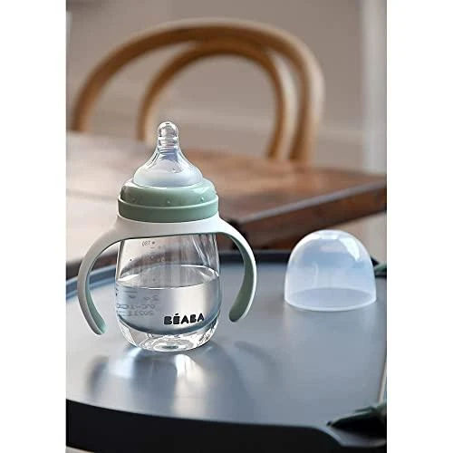 BEABA MOKOMASIS BUTELIUKAS-GERTUVĖ 2IN1, 210 ML, SAGE Žalias