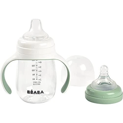 BEABA MOKOMASIS BUTELIUKAS-GERTUVĖ 2IN1, 210 ML, SAGE Žalias