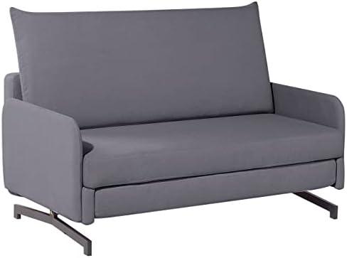 Beliani Dvivietė išskleidžiama sofa BELFAST pilka