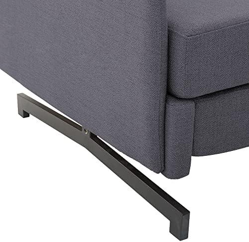 Beliani Dvivietė išskleidžiama sofa BELFAST pilka