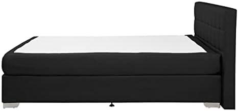 Beliani Kontinentinė lova ADMIRAL 140 x 200 cm, juoda