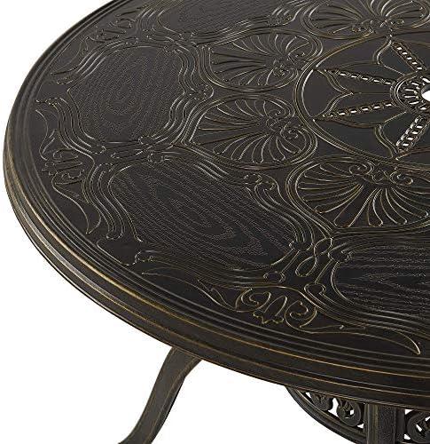 Beliani Sodo stalas SAPRI 100 cm tamsiai rudas metalinis