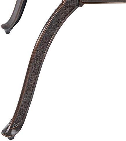 Beliani Sodo stalas LIZZANO 165 cm 102 cm Metalinis tamsiai rudas