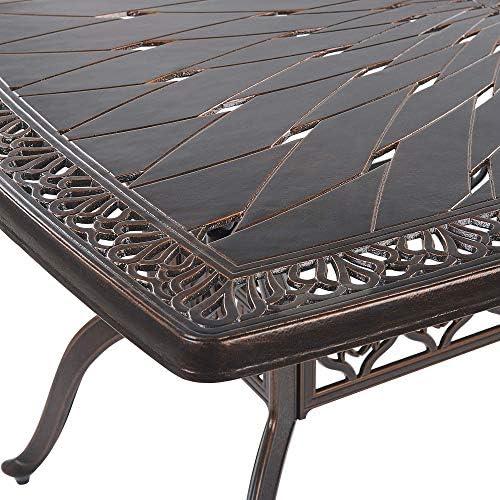 Beliani Sodo stalas LIZZANO 165 cm 102 cm Metalinis tamsiai rudas