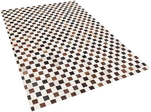 Beliani Kilimas KAYABEY smėlio spalvos 160 x 230 cm natūralios odos