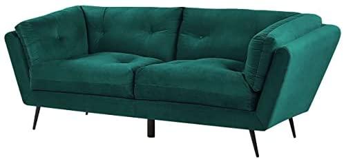 Beliani 3 vietų sofa LENVIKaksominė, smaragdinė