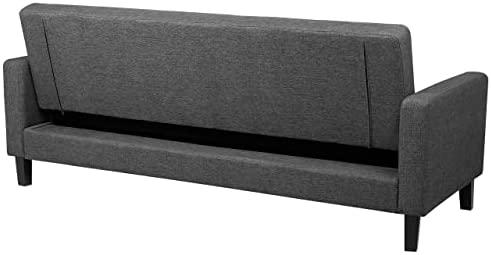 Beliani Trivietė sofa-lova VEHKOO tamsiai pilka