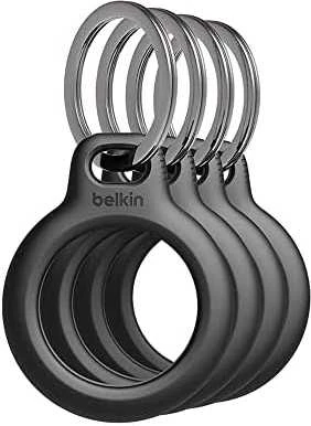 Belkin saugus laikiklis su raktų pakabuku Apple AirTag 4 pakuotėms - juodas