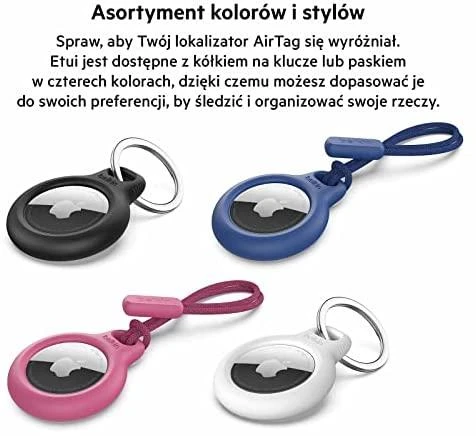 Belkinas | Saugus laikiklis su raktų pakabuku AirTag | Rožinė