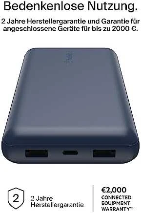 Išorinė baterija - Belkin 20000mAh, mėlyna