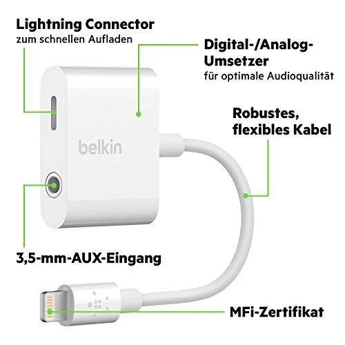 BELKIN 3,5 mm GARSO IR ŽAIBO ĮKrovimas