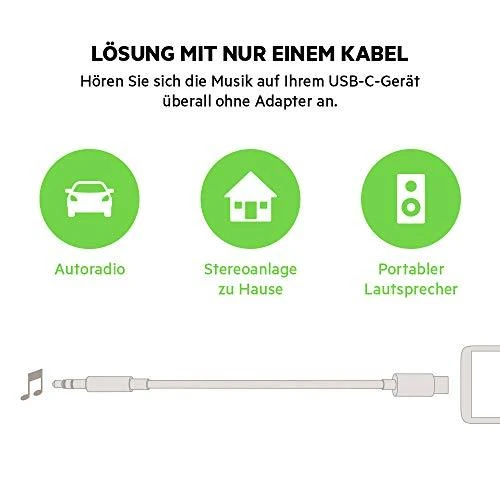 Belkin USB-C iki 3,5 mm garso kabelis, 0,9 m F7U079bt03-BLK
