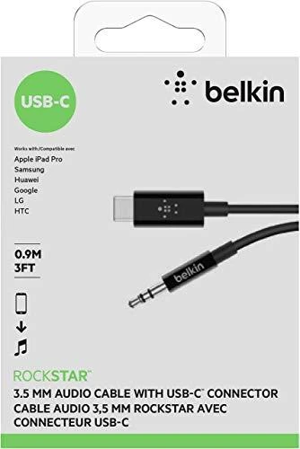 Belkin USB-C iki 3,5 mm garso kabelis, 0,9 m F7U079bt03-BLK