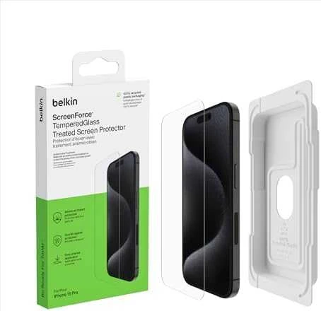 Grūdinto stiklo ekrano apsauga Belkin OVA137ZZ iPhone 15 Pro