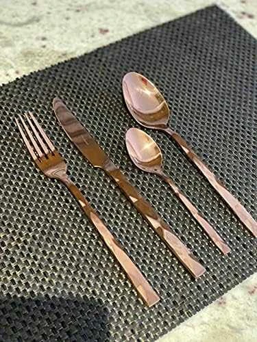 24 DALIŲ STALIO ĮRANKŲ RINKINYS. GLOSSY BERLINGER HAUS ROSEGOLD BH-2621