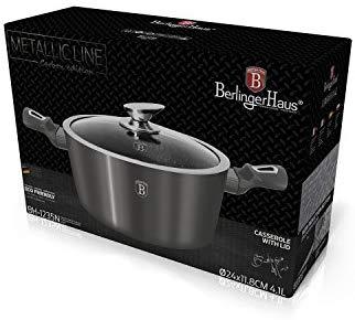 TRADICINIS PUODAS BERLINGER HAUS 26CM 7.3L ANGLES SU STIKLINIO DANGIU