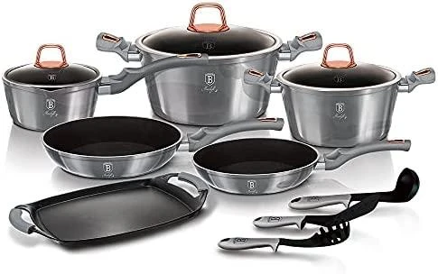 TITANO PUODAI 12 Vnt BERLINGER HAUS METALLIC MOONLIGHT BH-6021