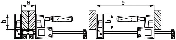 Korpusiniai spaustuvai BESSEY REVO KREV 2000x95mm